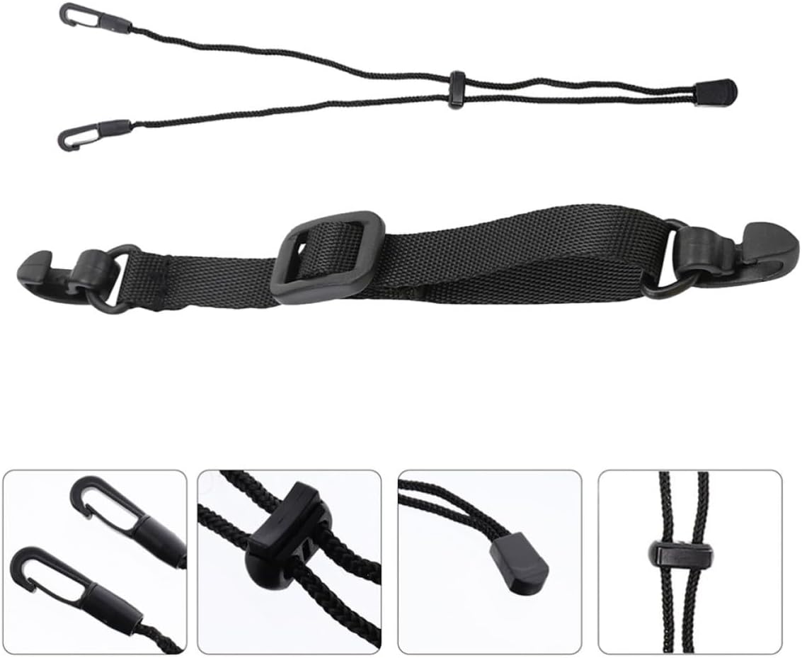 2pcs Adjustable Black Plastic Mask Extension Straps with Elastic Needs and Anti-unhook Features Comfortable Face Mask Ear Lanyards for Neck Hanging and Making Accessories