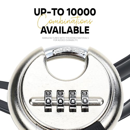 Image of Amazon Basics Number Locks for Door |Combination Lock Padlock Secure Number Lock | Multi-Purpose Lock for Home, Office, and Outdoor Use, Silver (Pack of 1)