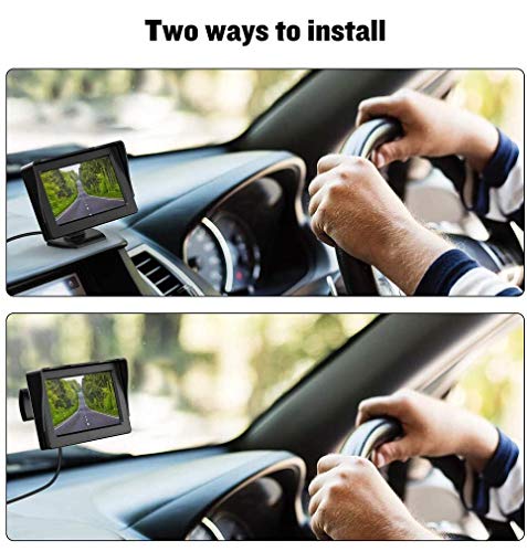 Image of Combo 4.3 Dashboard TFT LCD Screen Rear View Monitor with 8 LED Night Vision Car Reverse Camera for Ford Figo