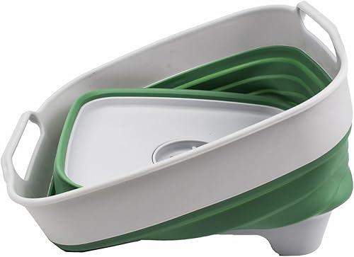 Miniatura 3 de SAMMART Sartén plegable de 7.5 L (2 galones) con tapón de drenaje, lavabo de lavado plegable, tina portátil para lavar platos, tina de Gris pizarra