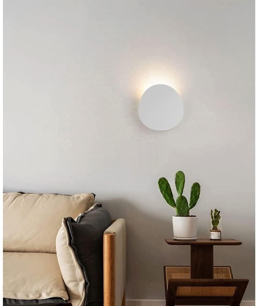 moderna lampada da parete per interni a led Lampada da parete con staffa rotonda piatta Applique da parete impermeabile in alluminio Interno/esterno apparecchio di illuminazione a parete for camera da