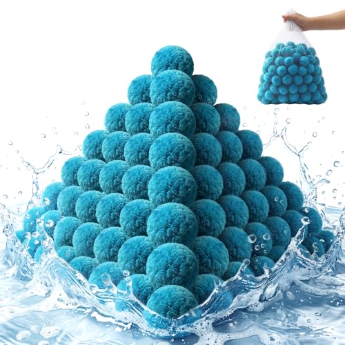 Zeinunk 2026 Upgraded Pool Filter Balls 3.1lbs with Mesh Bag Reusable Pool Balls for Swimming Pool Pump Sand Filter Balls Media Replace 120lbs Filter Sand for Above & In Ground Pool