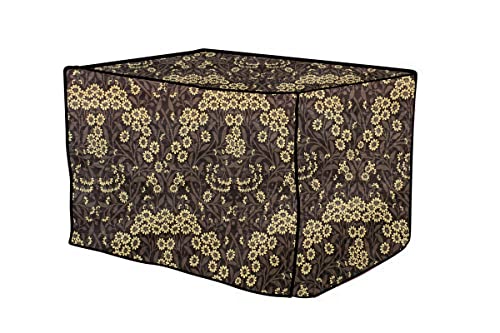 Image of Stylista Microwave Oven Cover for IFB 38 L Convection 38SRC1 Floral Pattern Brown