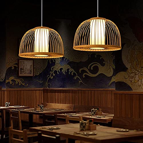 Iluminación Colgante de Bambú estilo sudeste asiático con pantalla de ratán 6