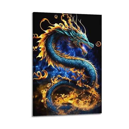 Impression sur toile créatures fantastiques dragon de LNSIZH