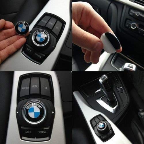 OSIRCAT 2 Pieces BMW 29mm Multimedia Control Badge Alloy Sticker for BMW M 1 3 5 x1 x3 x5 x6 GT