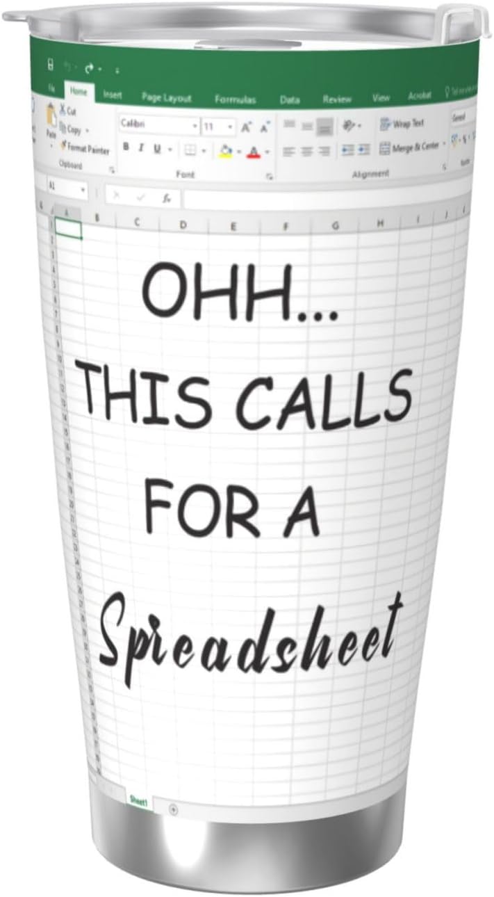 Accountant Gifts Spreadsheet Tumbler Office Mug, Boss Gifts 20 OZ Travel Coffee Mug for Men Women Manager Coworker - Image 8