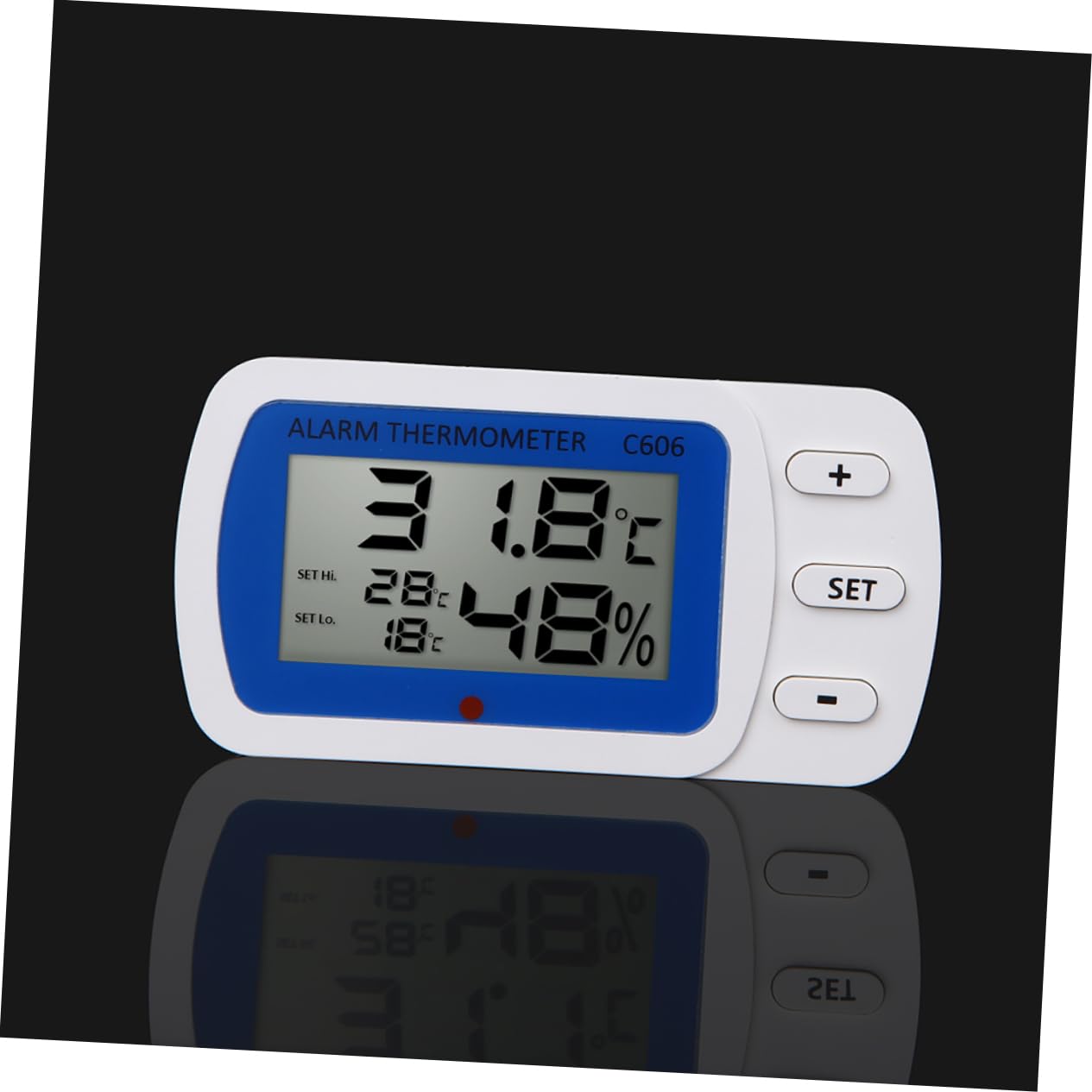 MAGICLULU 2piezas Digital Refrigerador y Congelador Medición De Temperatura Interior y Exterior Alarma De Temperatura Alta y Display Lcd y Azul Para Cocinas y Restaurantes