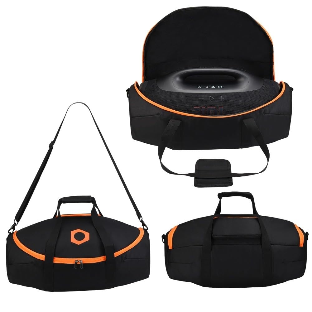 Étui de transport rigide pour JBL Boombox 4 - Sac de voyage antichoc avec bandoulière - Rangement en polyester pour haut-parleur et accessoires