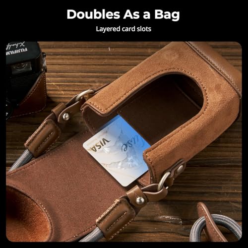 Funda de cuero SMALLRIG para FUJIFILM X Half estilo retro miniatura 3