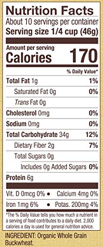 Bob's Red Mill Organic Gluten Free Buckwheat Groats, 16-Ounce (Pack Of 4) #TOP4