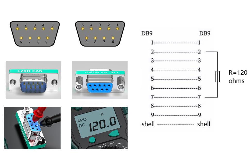 Adaptateur USB Vers CAN 120 Ohms - Résistances De Terminaison