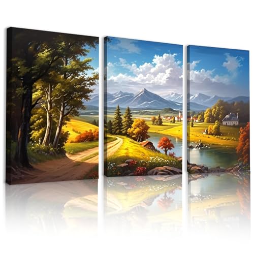 Peintures de montagne sur toile murale pour une déco de salon zen