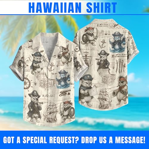 Pirate Hawaiian Shirt, American Flag Shirt, Mens Hawaiian Tee, Mens Pirate Shirts, Skull Shirts for Men2