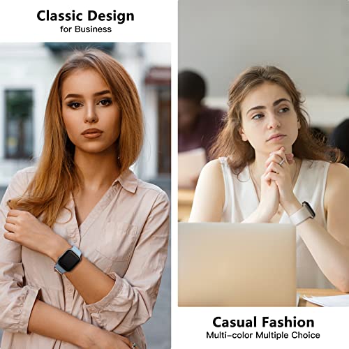 Image of 6 Pack Sport Bands Compatible with Apple Watch Bands 10 40mm 38mm 41mm 42mm 44mm 45mm 46mm 49mm,Soft Silicone Waterproof Strap for iWatch Ultra2 Series 9 Ultra 8 7 6 5 4 3 2 1 SE Women Men