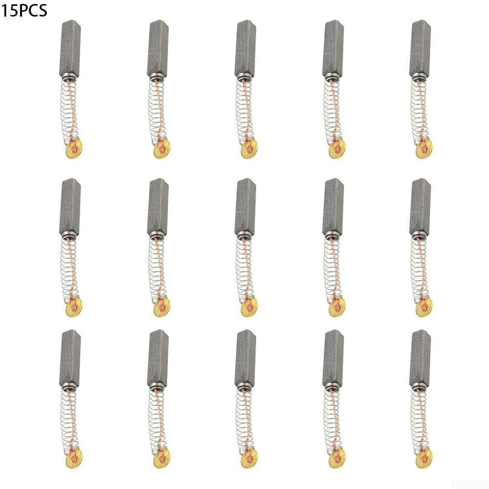Set di spazzole di carbone di ricambio, 15 pezzi, 20 mm x 5 mm x 5 mm, per vari motori elettrici