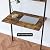Homfa Wall Mounted Ladder Table with 2 Shelves, Industrial Computer Desk with Storage Rack for Small Space Studying Writing Workstation Against The Wall Stand Organizer Bookshelf, Home Office