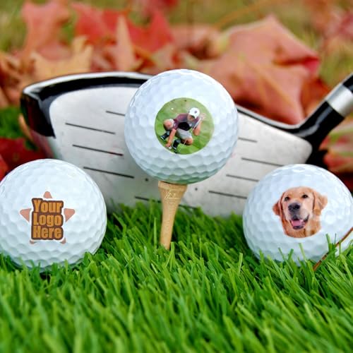 Image of Personalized Golf Balls, Gifts for Men, Custom Golf Ball with Logo or Photo, Customized Gift for Golfers, Dads, Boyfriend, Husband, Grandfather, Groomsmen, Christmas, 1 Pack