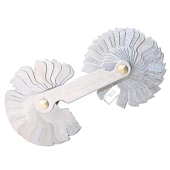 52 in 1 Stainless Steel Thread Pitch Gauge Metric System 60 and Imperial System 55 Screw Pitch Thread Measuring Gauge