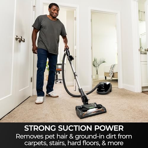 Image of Kenmore BC3006 400 Series Pet Friendly Lightweight Bagged Canister Vacuum Cleaner 2-Motor Design with Hair Eliminator Brushroll, HEPA Filter, LED Headlight, Extended Wand and Auto Cord Rewind
