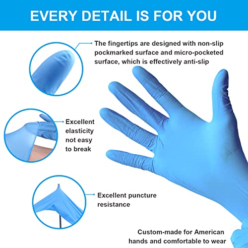 Image of FINITEX Nitrile Disposable Gloves-Black, 5mil, 100PCS and Blue, 4mil, 100PCS