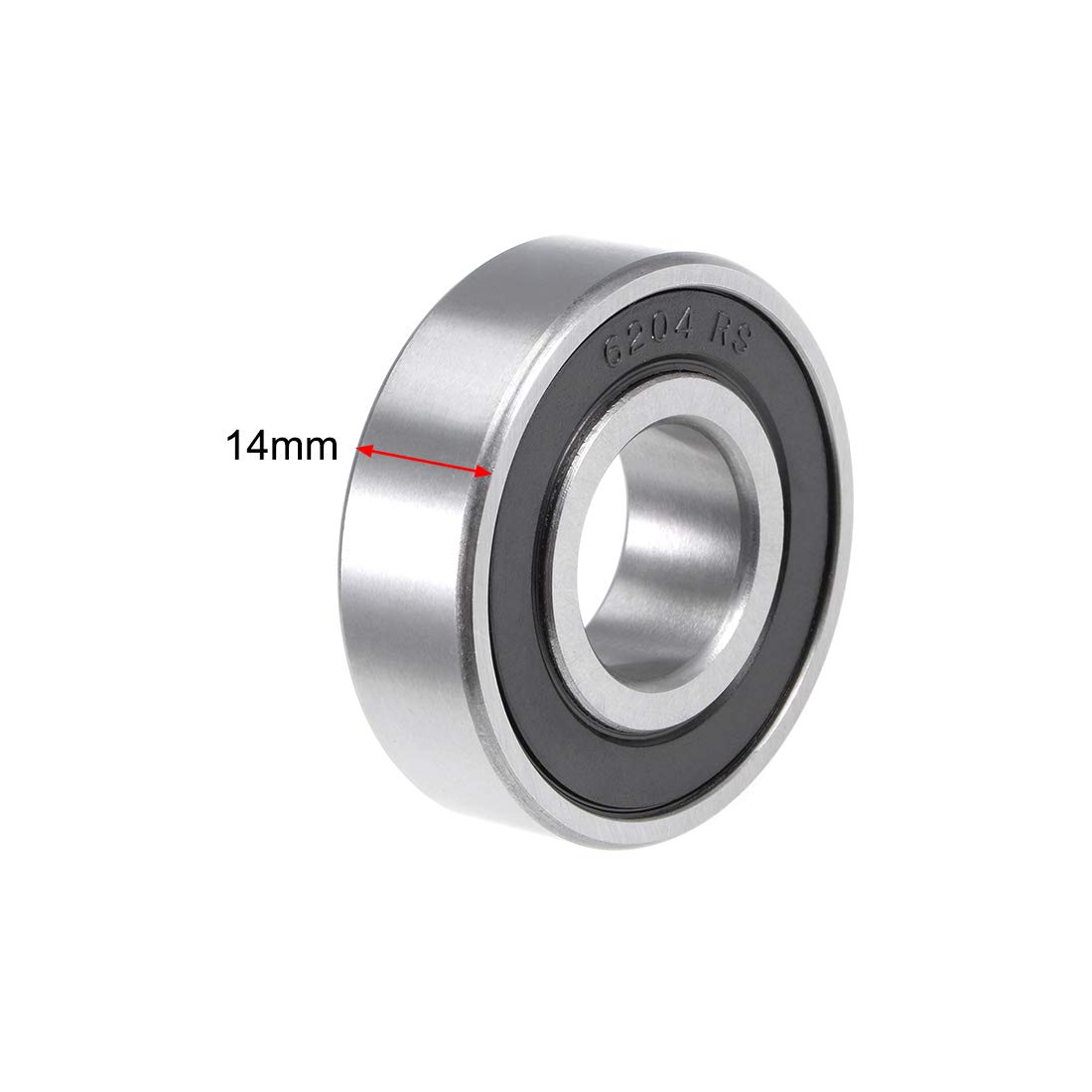 SKF 6204 2RSH Deep Groove Ball Bearing - Rubber Sealed, 20x47x14mm