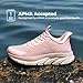 ALLSWIFIT Women's Slip On Walking Shoes Running Comfortable Tennis Breathable Non Slip Athletic Gym Workout Cross Training Fashion Sneakers,Size 7,Pink,SARR034W