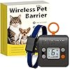 FLYSPEAR Wireless Cat Barrier - Rechargeable Indoor Barrier with 6 Adjustable Range Radius up to 7 ft, 6 Adjustable Safe Static Intensity for Cats Small Dogs with Hook (Wireless Barrier Kit)