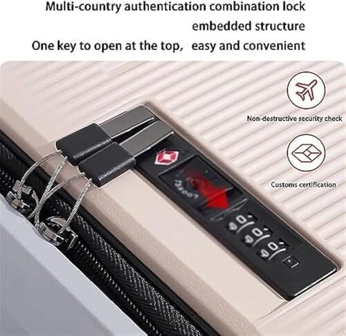 Carry On Luggages Suitcase Foldable Suitcases Adjustable Trolley Carry On Luggage Front Open Suitcase Luggage Suitcases(Size:20 in,Color:A)4