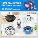 10PK 16952 Label Tape Compatible with Dymo Letratag Refills Black on Clear Plastic LT Labels Tape for DYMO LT-100H LT-100T QX50 Label Maker,1/2 inch x 13Feet(12mmx4m)