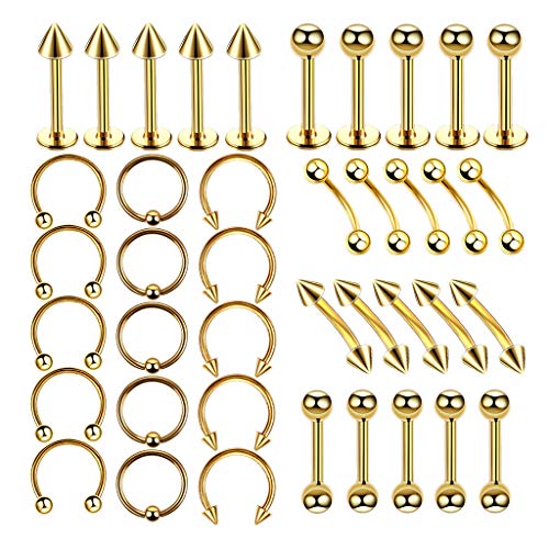 kowaku 40x Umbigo Umbigo Barra Anel Bar Crystal Pingente Dangle Body Piercing Joias - 6mm