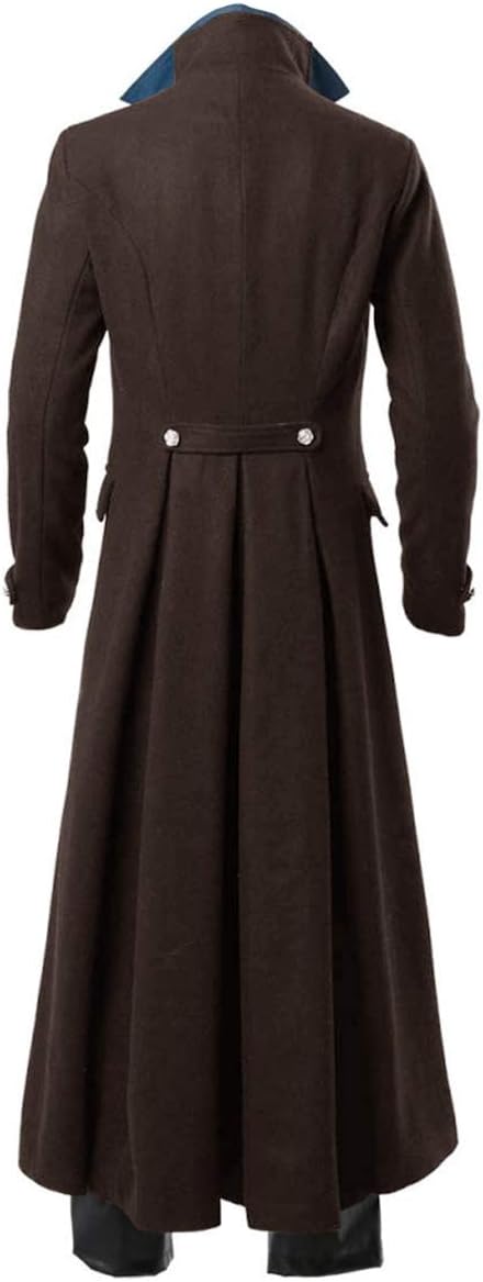 Mens Steampunk Vintage Jacket Gothic Victorian Frock Coat Uniform Halloween Costume Tailcoat - Image 5