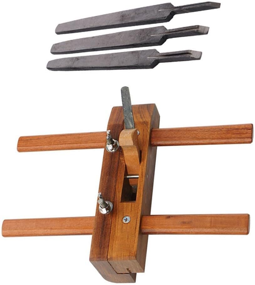 Wooden Grooving Hand Planer with Polished Trimming Blade, High Speed Steel Bottom for Carpentry and Fine Woodworking Projects(A)