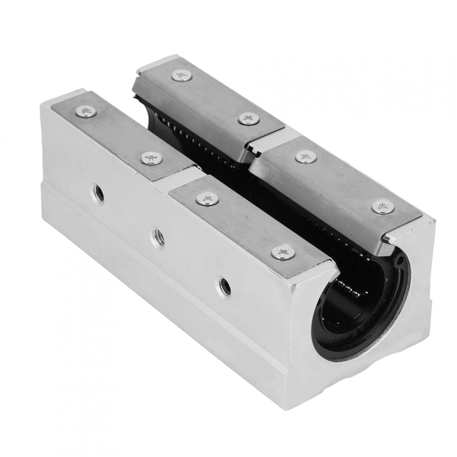 Oreiller de mouvement de roulement linéaire SBR25LUU 25mm, bloc de glissière de roulement linéaire ouvert, bloc de glissière de roulement de mouvement linéaire de type ouvert en aluminium pour l'assem