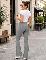 UUE Yogahose Schlaghose Damen High Waist mit Taschen - Flared Leggings Push Up Bootcut Sporthose Scrunch Butt Cargo Bauchkontrolle Figurformend – Ansicht 5