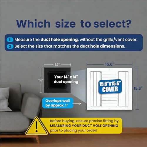 14x14 Duct Hole Aluminum Ceiling Vent Cover - 4-Way HVAC Register Adjustable by ACLAMINAIRE - Used condition - Image 2