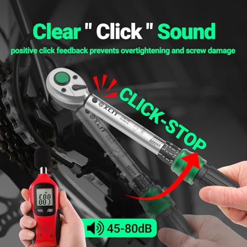 Image of 1 /4 inch Drive Click Torque Wrench, 20-240 in.lb /2.3-27 Nm, Dual-Direction Adjustable 72 Tooth Ratchet, ±3% Accuracy Small Torque Wrench for Bike and Motorcycle