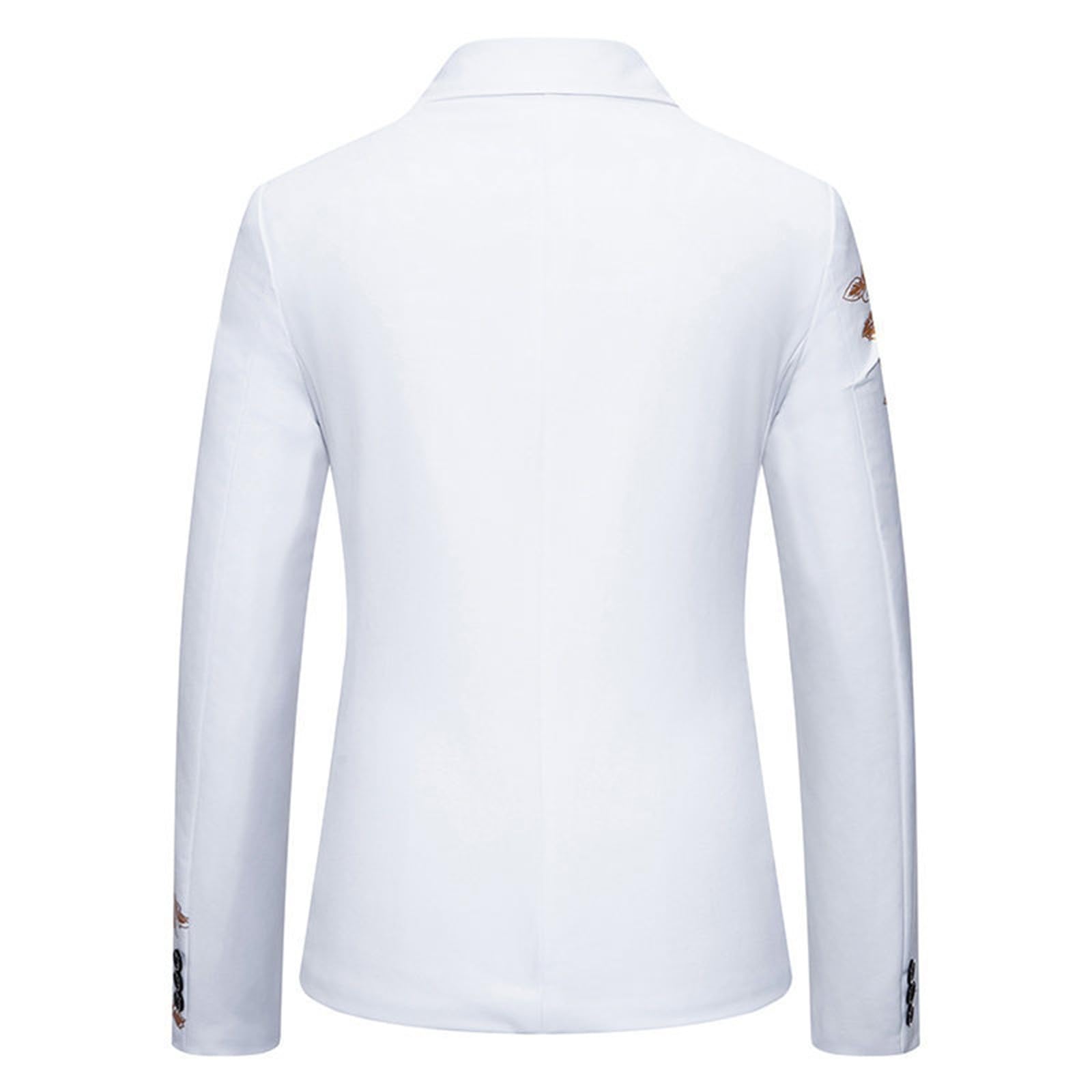 SRZYMJ Sakko Herren Baumwoll Regular Fit Schalkragen Anzugjacke 2 Knopf Jacke mit Reverskragen Strick Sakko Herren Anzug Regular Fit für Arbeit,Party,Business Lederblazer Für Männer Trenchcoat Hemd