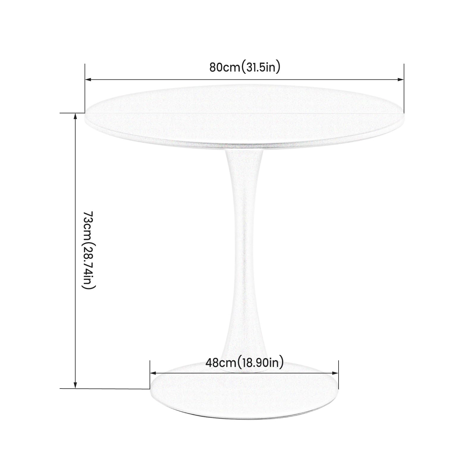 buybyroom Tavolo da pranzo rotondo moderno scandinavo, semplice tavolino per cucina, sala da pranzo e soggiorno, Colori del marmo