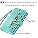 ZCDAYE Wallet Case for iPhone 5 5S SE (4.0 inch),Premium [Magnetic Closure][Zipper Pocket] Multi-Functional Handbag Stand Function Folio PU Leather Flip Cover Inner Soft TPU Case -Mint Green