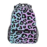Bookbags Laptop Backpack for High School Women/Men Teens Rainbow Leopard Print Cheetah Animal Studen