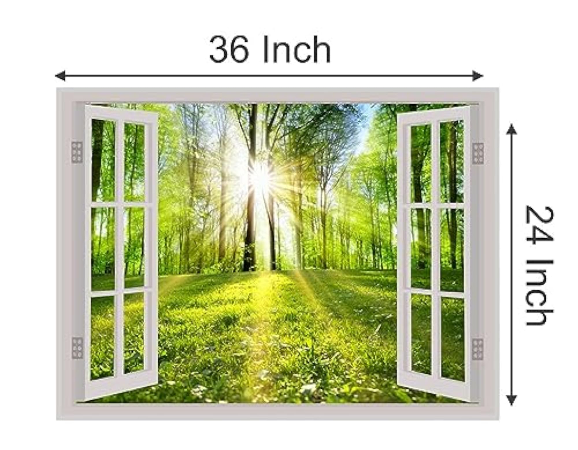 Nature Window Illusion Eye Catching Wall Sticker