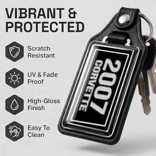 Image of Brotherhood Car Key Chain for Corvette - Classic Models Keychain for Men and Women Gift Key Ring Key Chain