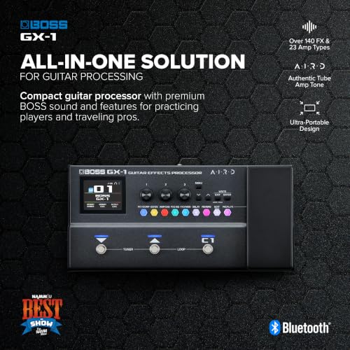 Image of BOSS GX-1 | Ultra-Portable Guitar Effects Processor | Packed with Iconic Amps & Effects | Premium AIRD Sound Engine | Ideal for Beginner Guitarists | Bluetooth Connectivity | Versatile Power Options