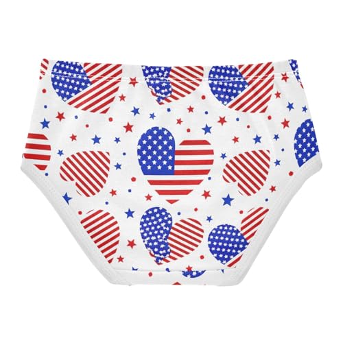 Hearts Inspired American Flag Girls Underwear Toddler 2t Cotton Girl Panties Cute Bright Briefs Kids Undies2