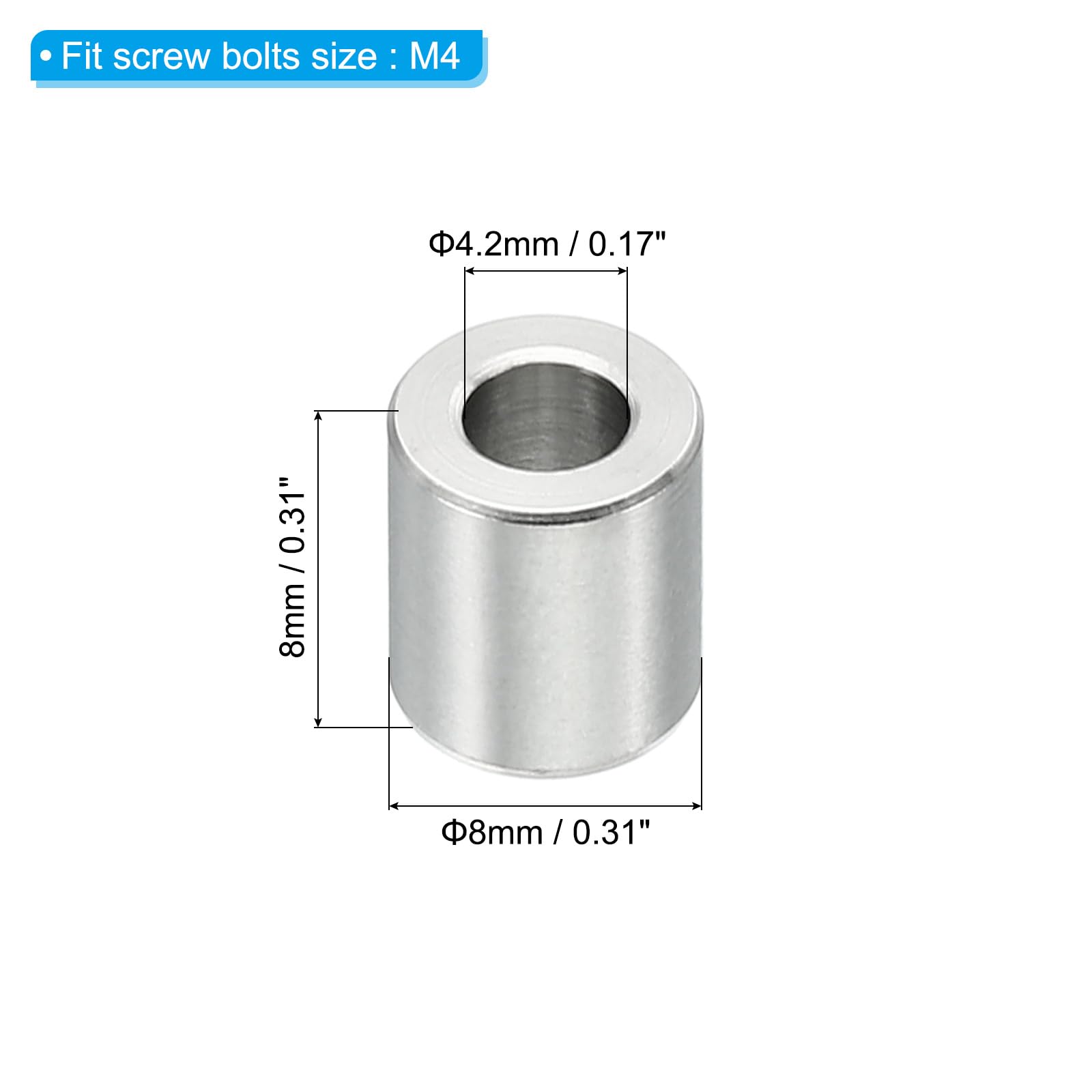 PATIKIL M4 Stainless Steel Spacers - Image 2