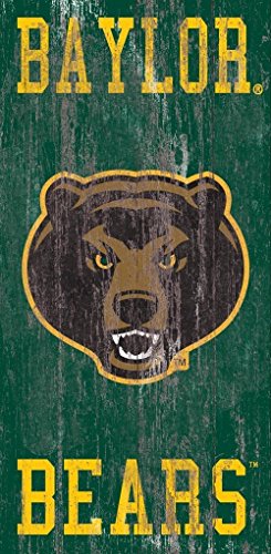 Fan Creations C0786-Baylor Baylor Heritage Distressed Logowith Team Name 6x12 Baylor Heritage Logowith Team Name 6x12, Multi