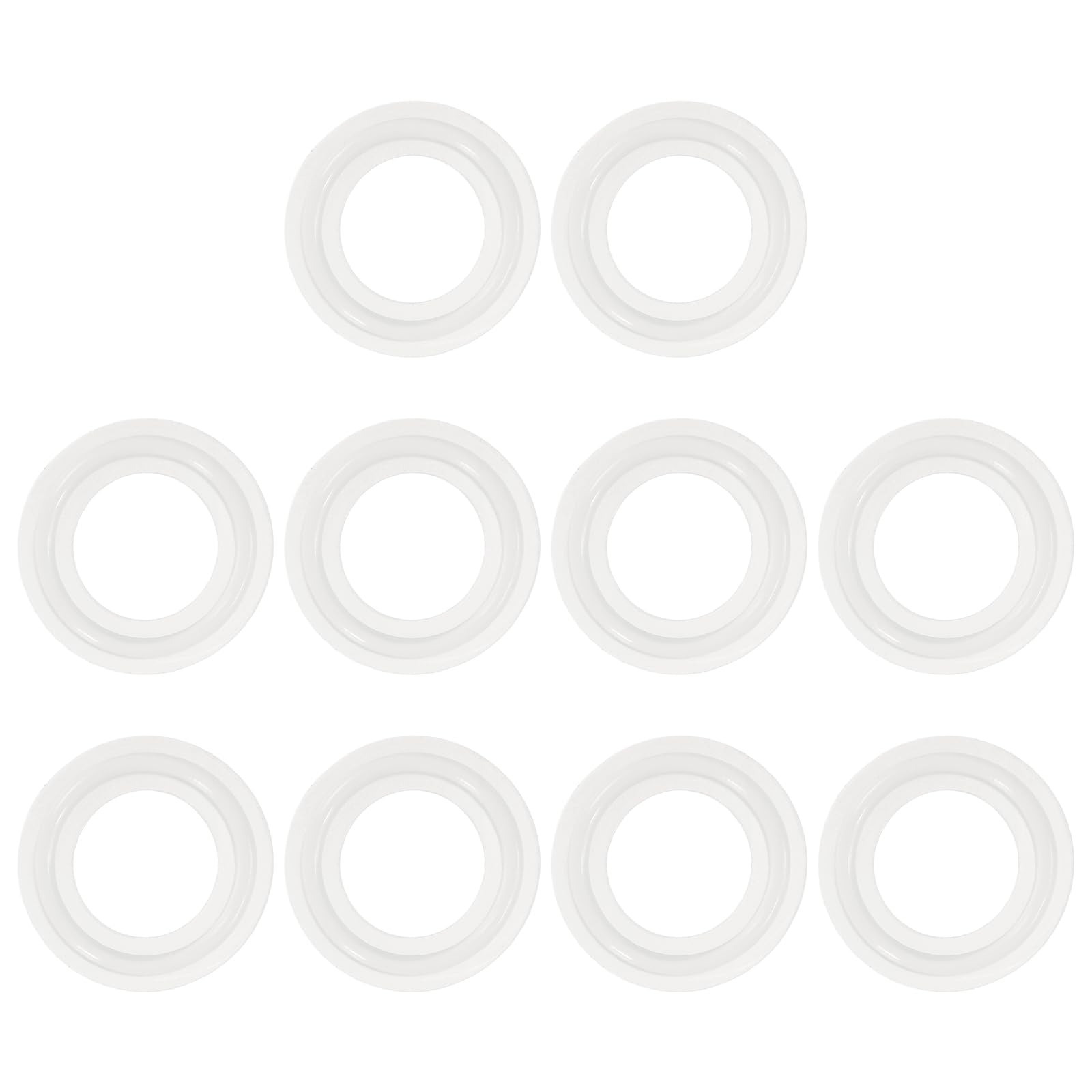 sourcing map 10Pcs Silicone O Ring, 34mm Silicone O-Rings Gasket Sealing Gasket Washers for 23mm Clamp for Compressor Valves Pipe Repair Sink Plug Bathtub Plug Faucets, White