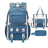 ZONTO Zaino Scuola Sagni di Scuola di Scuola di Scuola Primaria E Secondaria Simpatica per Bambini Zaino Resistente all