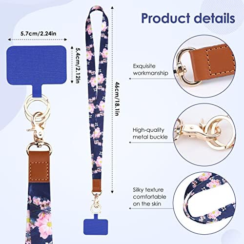 QOCO Mobile Phone Lanyard, Double-Sided Colour Print, with Removable Durable Patches